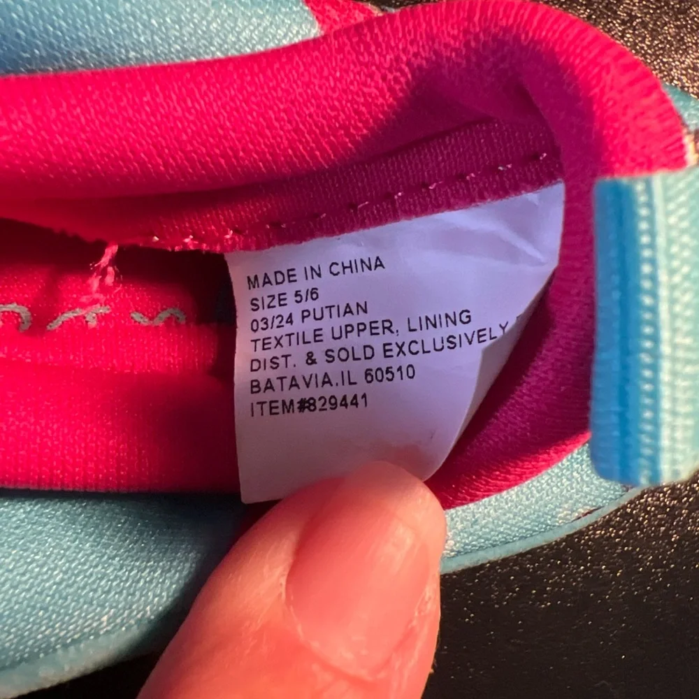 Girls Lily & Dan BOUTIQUE Beach Water Shoes Blue Pink Sz 5/6 Shark‎ Pool Splash